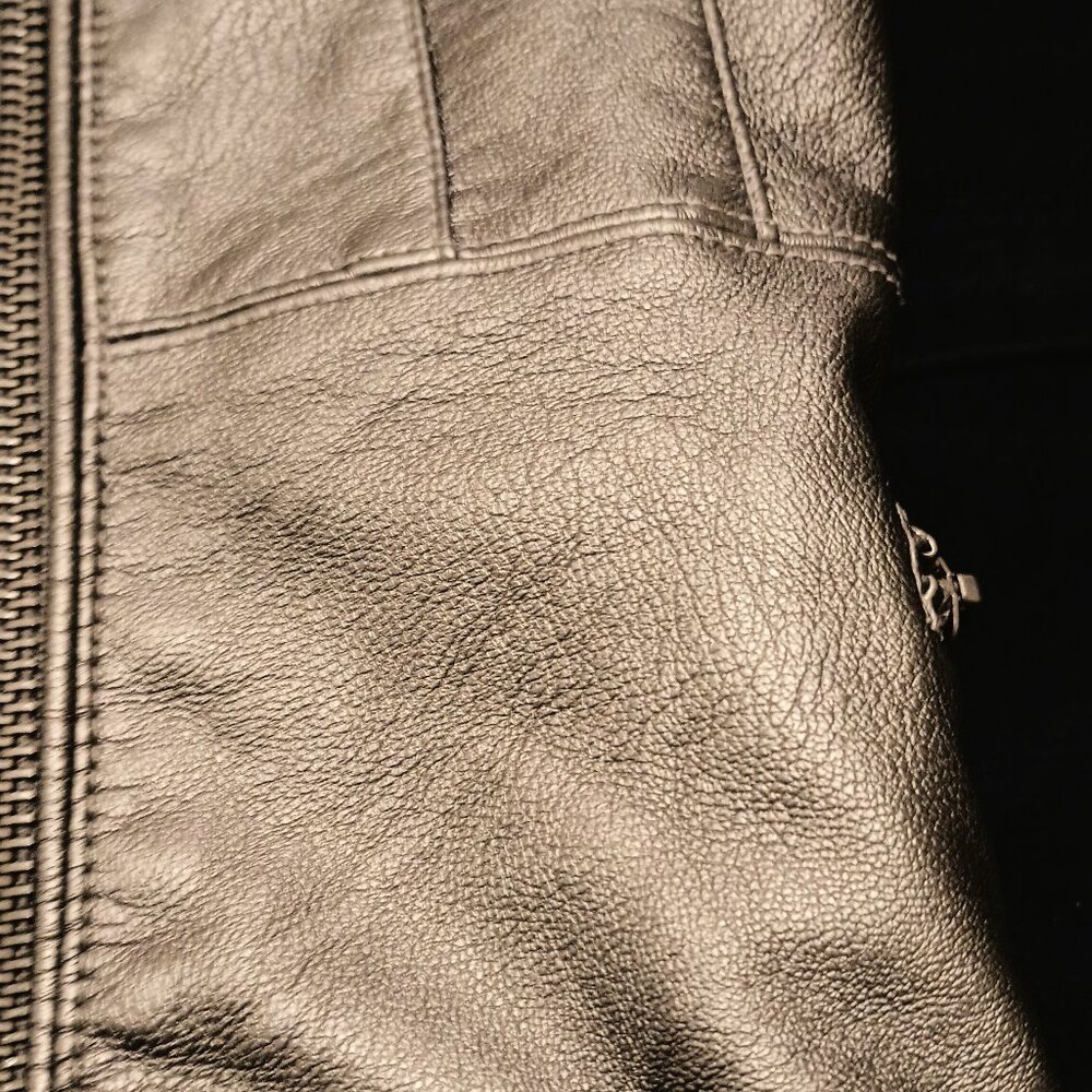 Baccini Size L Pewter Faux Leather Jacket (NWT) - Picture 15 of 15
